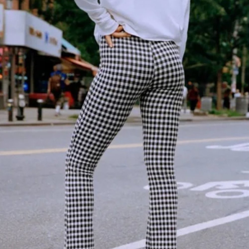 Urban Outfitters Gingham Casey Kick Flare pants